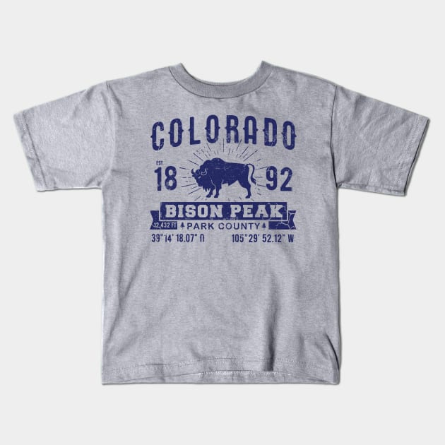 Colorado Bison Peak Kids T-Shirt by E